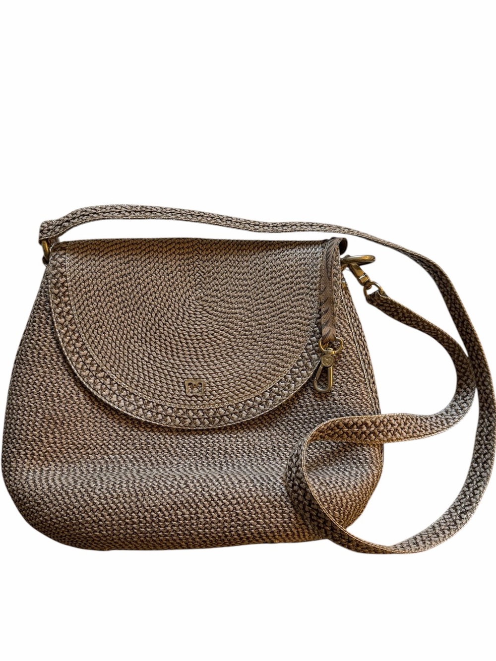 Eric Javits New York Straw Flap Crossbody Bag
